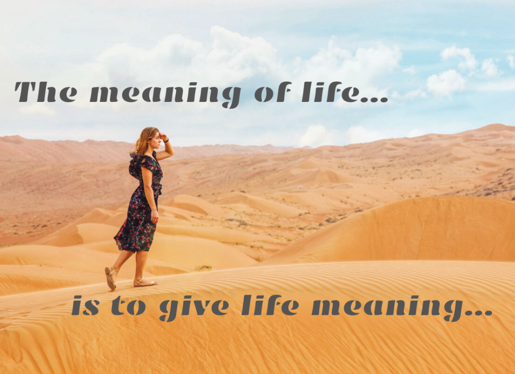 Woman seeking meaning in the desert
